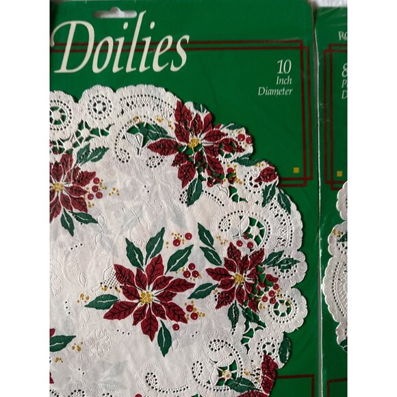 Royal Lace Poinsettia Lace Placemats & Doilies Sets - Picture 12 of 12
